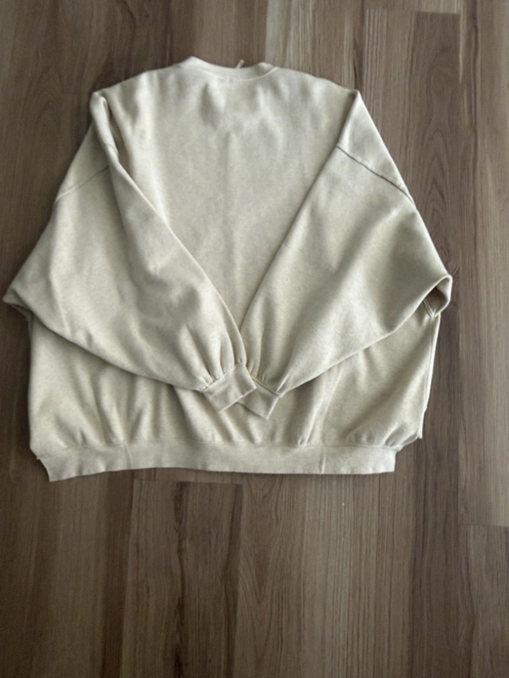 Free People Oversized Crewneck Sweater in Light Cream - Picture 3 of 3